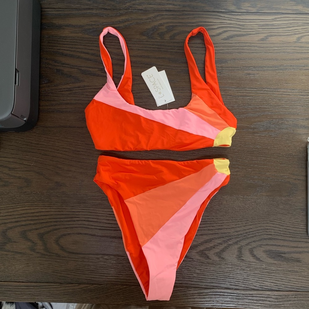 LSpace Sunburst Bikini Top & Bottom M